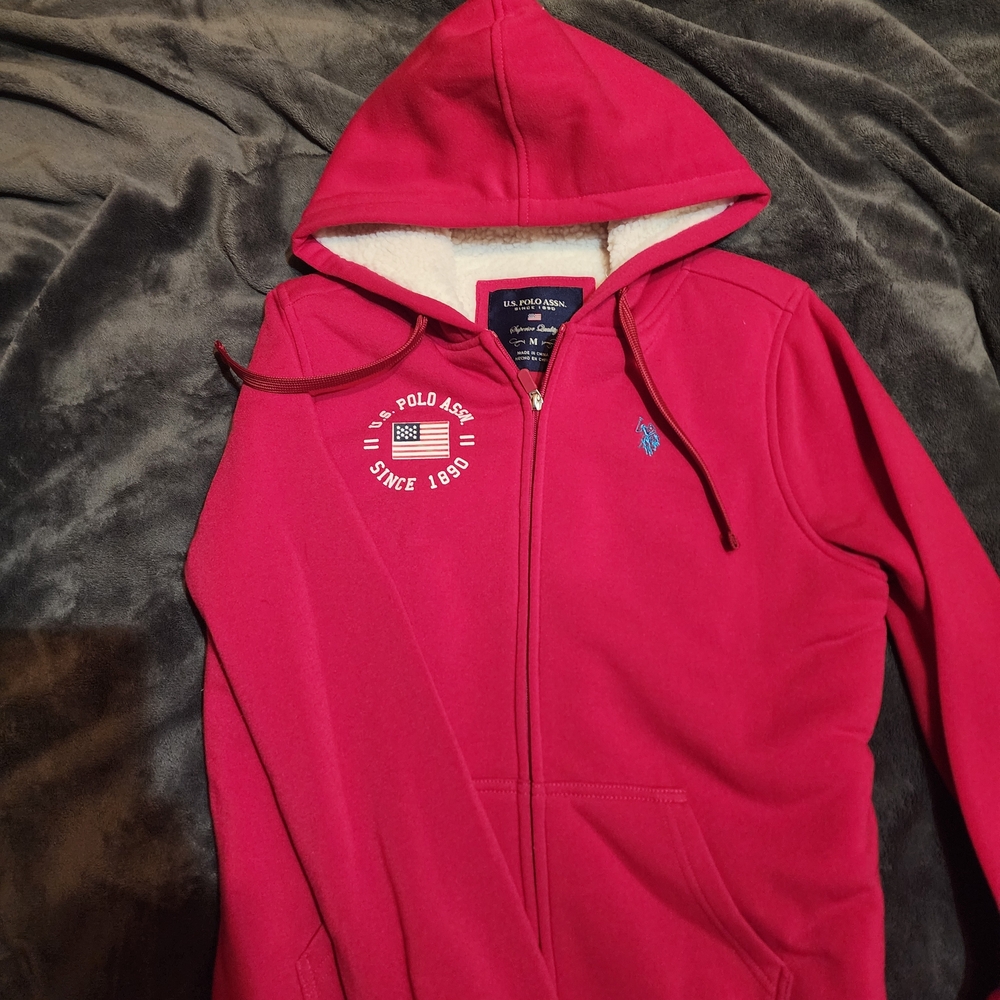 US Polo Assn. Fuchsia Hoodie with Logo